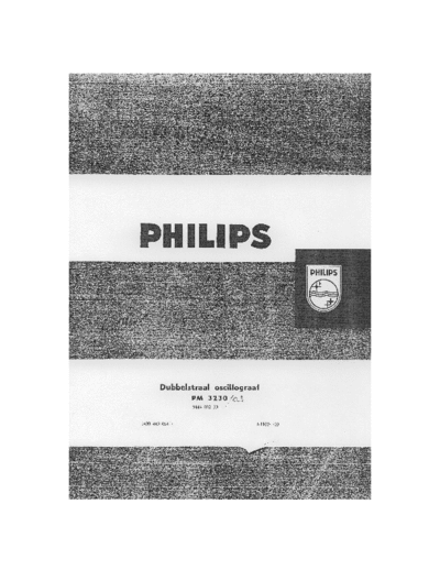 Philips PM3230 Oscilloscopes Service Manual